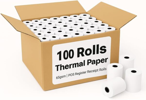 57x40 mm Thermal Paper Rolls – 100 Roll Pack