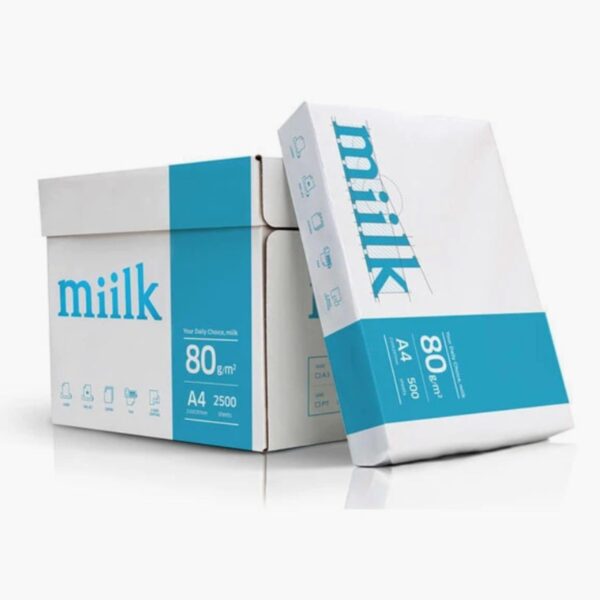 MIILK A-Grade A4 Copy Paper 80GSM | Box of 5 Reams
